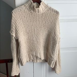 Turtleneck chunky knit sweater